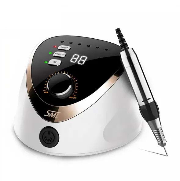 Манікюрний набір апаратний SML Nail Sander M12 з педаллю White - Фото 1