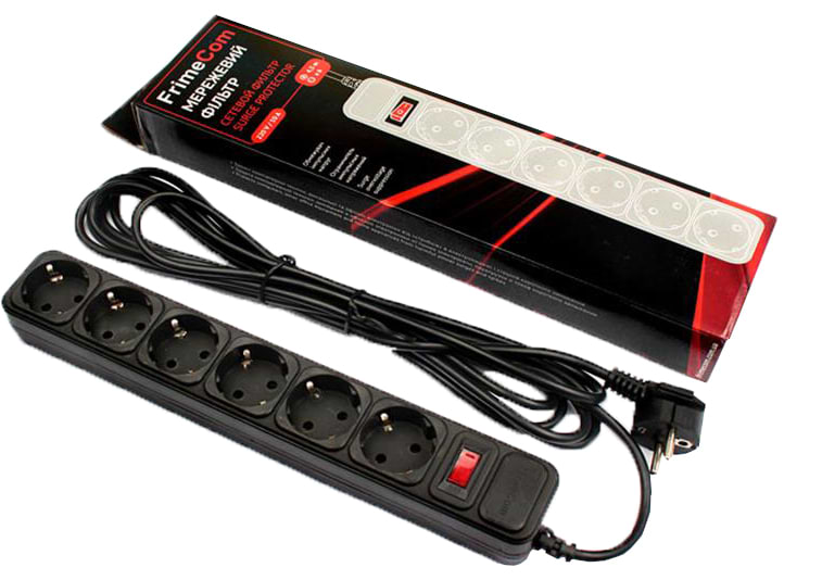 Сетевой фильтр FrimeCom 6 розеток 3m Black (FC-B4006W 3 B)