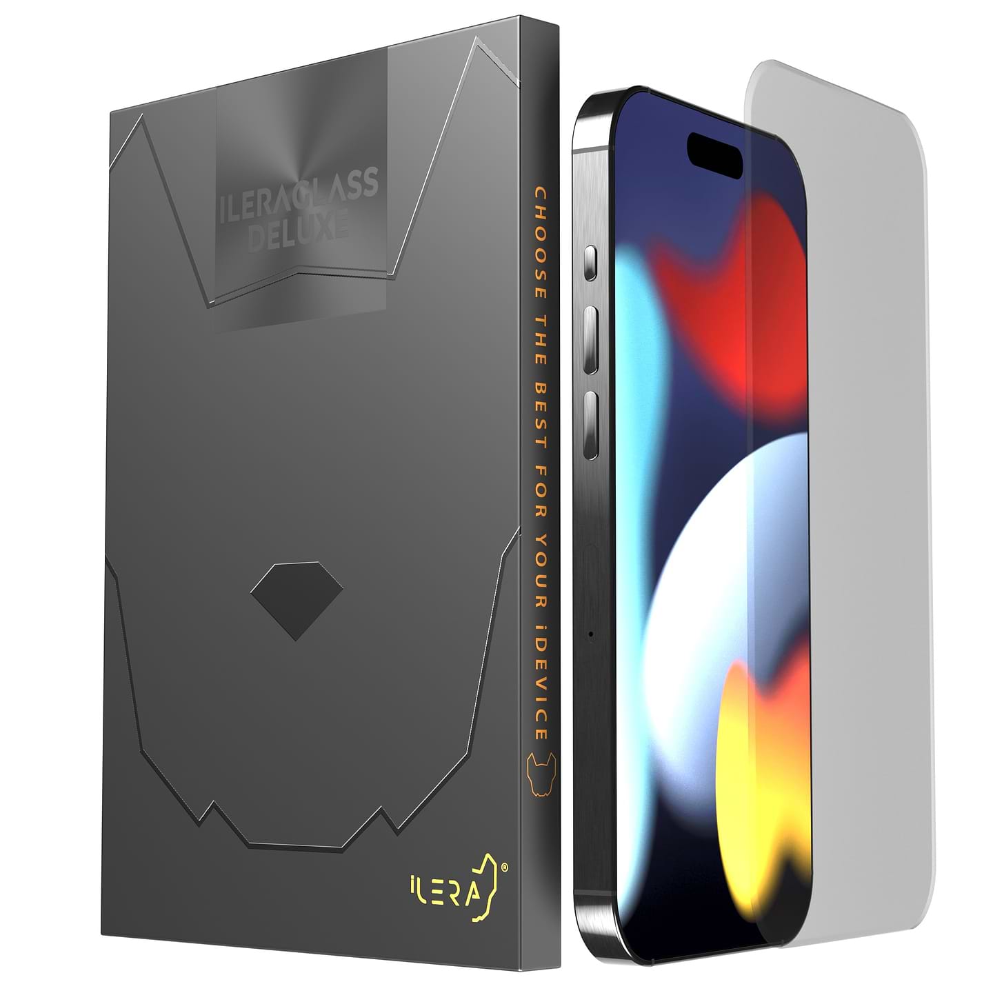 Захисне скло для смартфону ILera Deluxe Frosted Glass for iPhone 15 Pro (iLFrDL15Pr) - Фото 1