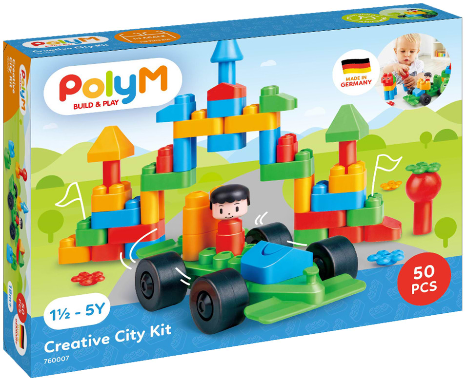 Пластиковый конструктор PolyM Город 50 деталей (760007)