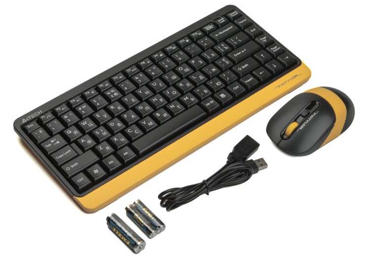 Фото - Клавіатура + миша бездротова A4tech Fstyler FG1110 Bumblebee