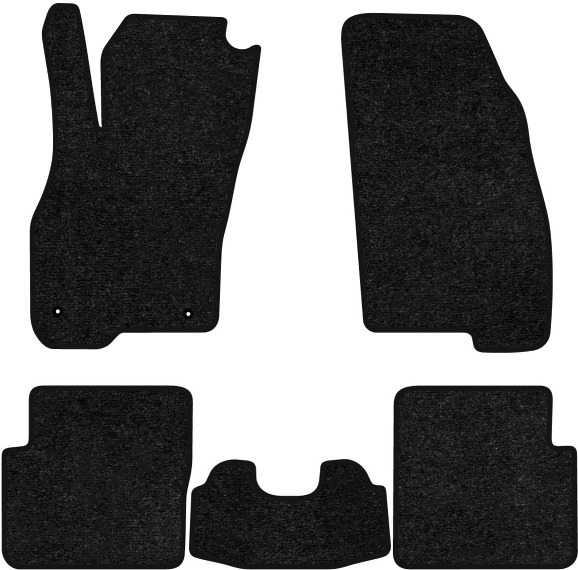 Коврики ворсовые в салон авто EVAtech Standard для Fiat Punto Evo 2009-2012 3 поколение Htb EU черный кант FT12275CV5FL2VEB