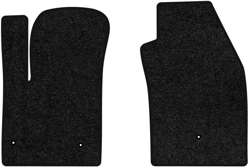 Килимки ворсові в салон авто EVAtech Standard для Fiat 500 2007 1 покоління Htb USA чорний кант FT1443AV2FL3VEB