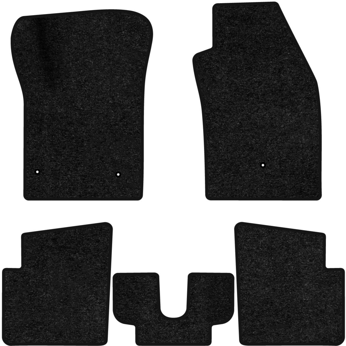 Коврики ворсовые в салон авто EVAtech Standard для Fiat 500 2007 1 поколение Htb USA черный кант FT1443CE5FL3VEB