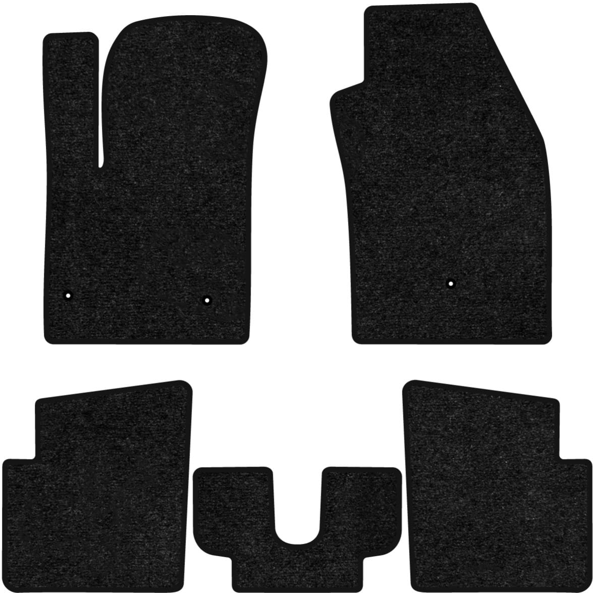 Коврики ворсовые в салон авто EVAtech Standard для Fiat 500 2007 1 поколение Htb USA черный кант FT1443CV5FL3VEB