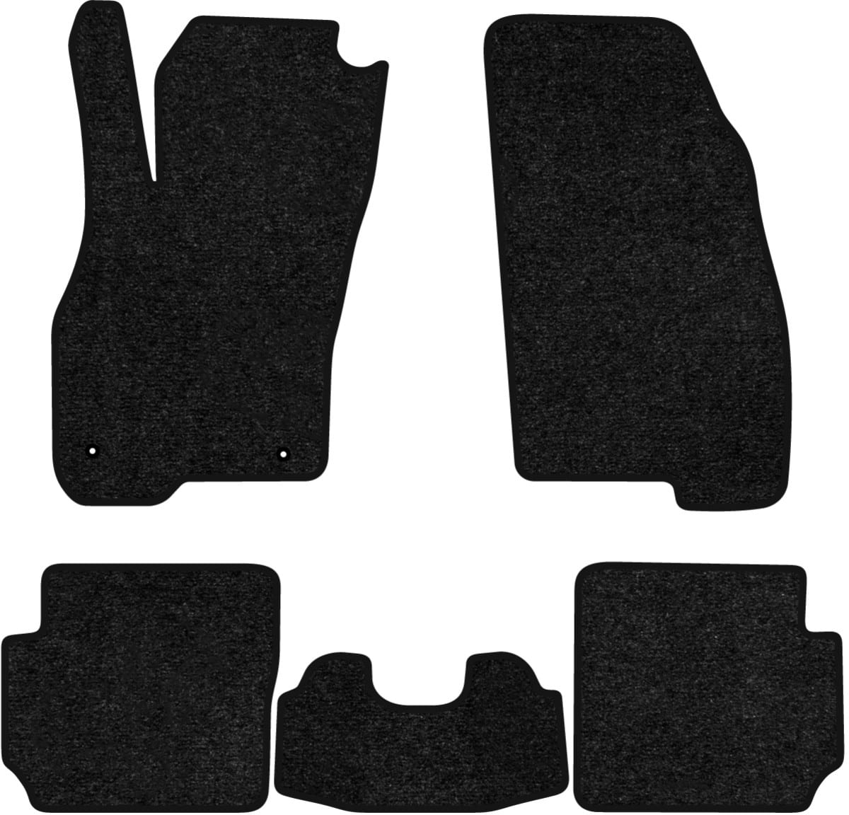 Коврики ворсовые в салон авто EVAtech Standard для Fiat Punto Classic 3-doors 1999-2011 2 поколение Htb EU черный кант FT1445CV5FL2VEB