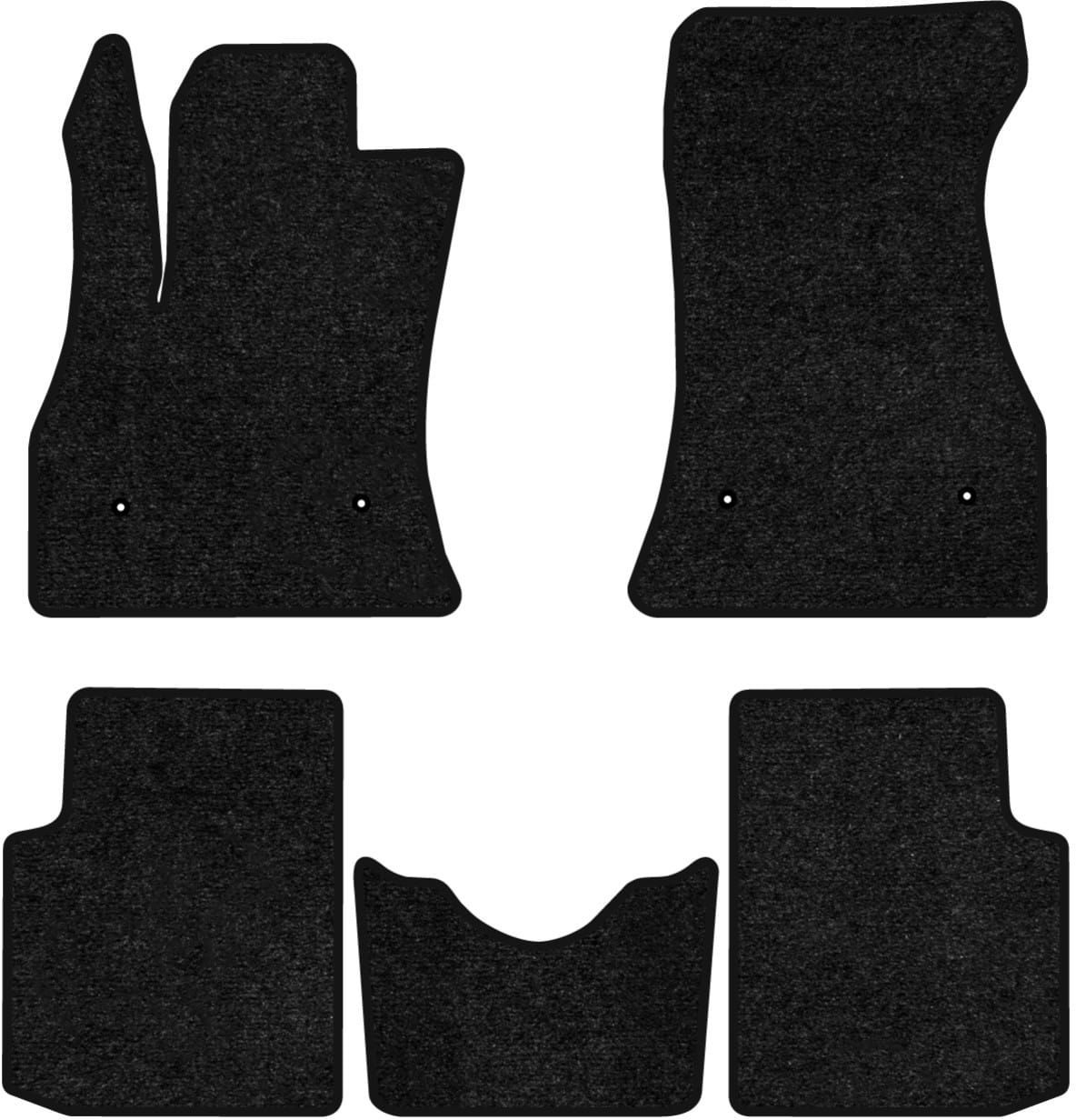 Коврики ворсовые в салон авто EVAtech Standard для Fiat 500L 2012 1 поколение Minivan EU черный кант FT1557C5FL4VEB