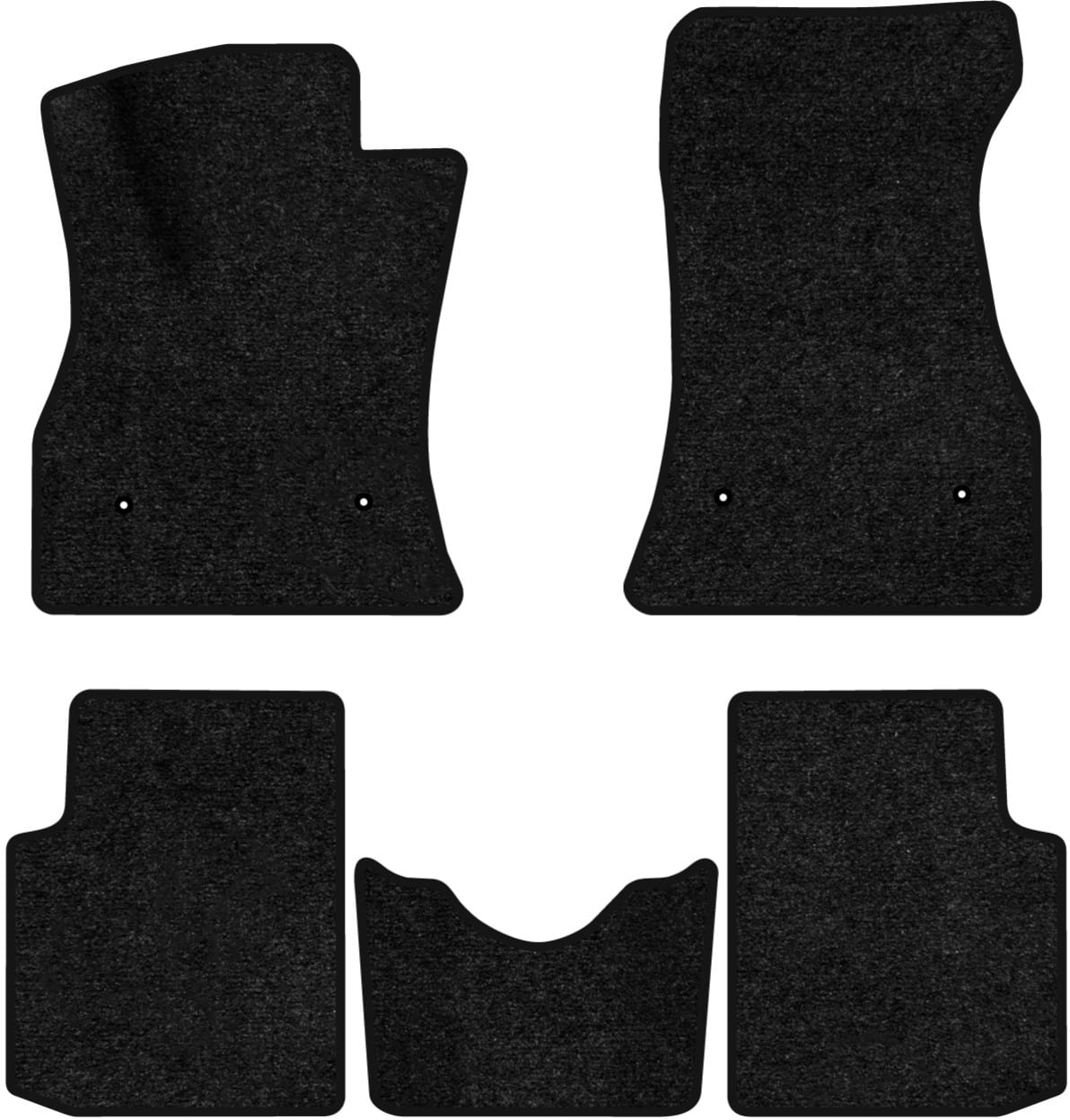 Коврики ворсовые в салон авто EVAtech Standard для Fiat 500L 2012 1 поколение Minivan EU черный кант FT1557CD5FL4VEB