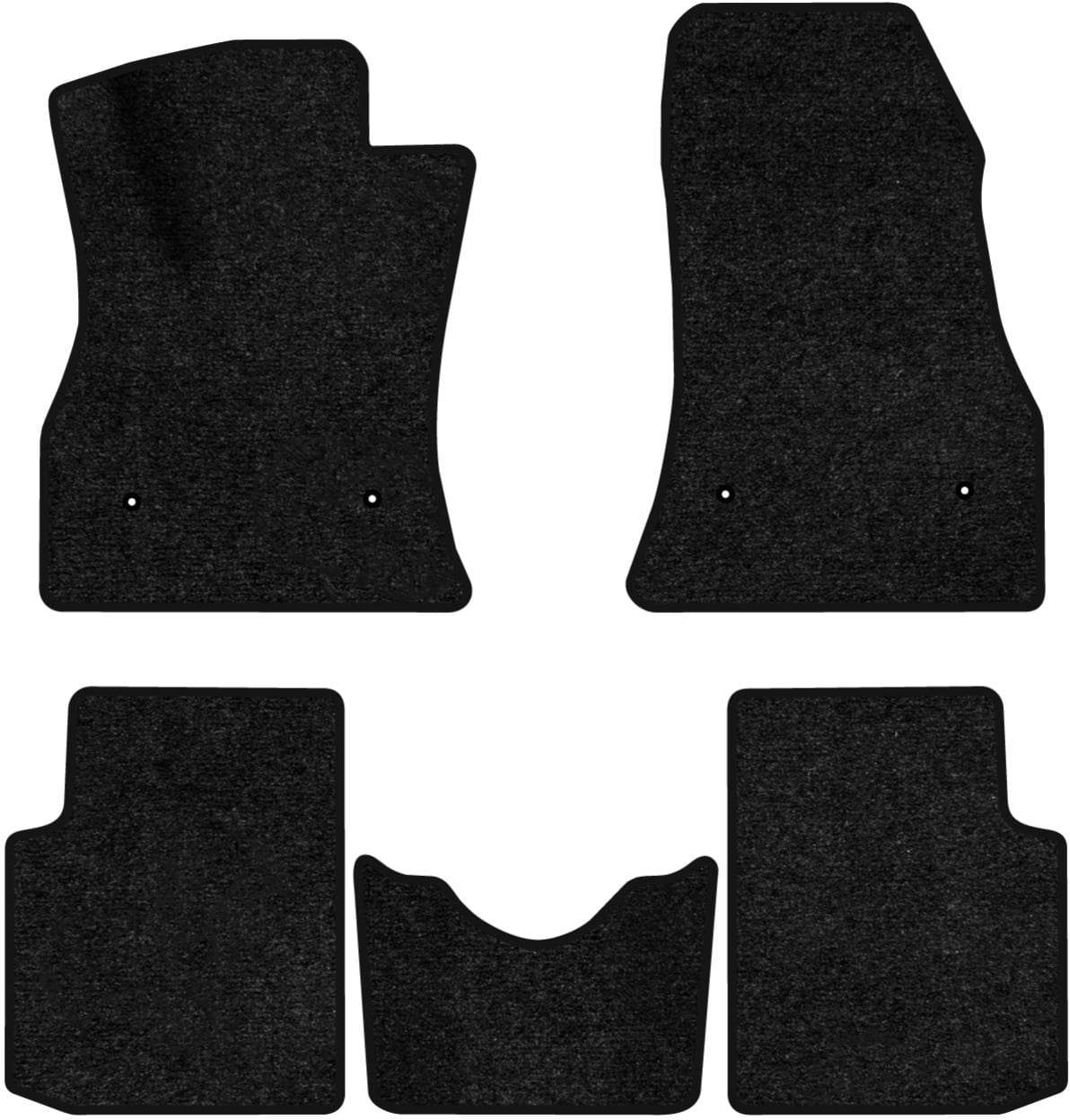 Коврики ворсовые в салон авто EVAtech Standard для Fiat 500L 2012 1 поколение Minivan EU черный кант FT1557CE5FL4VEB