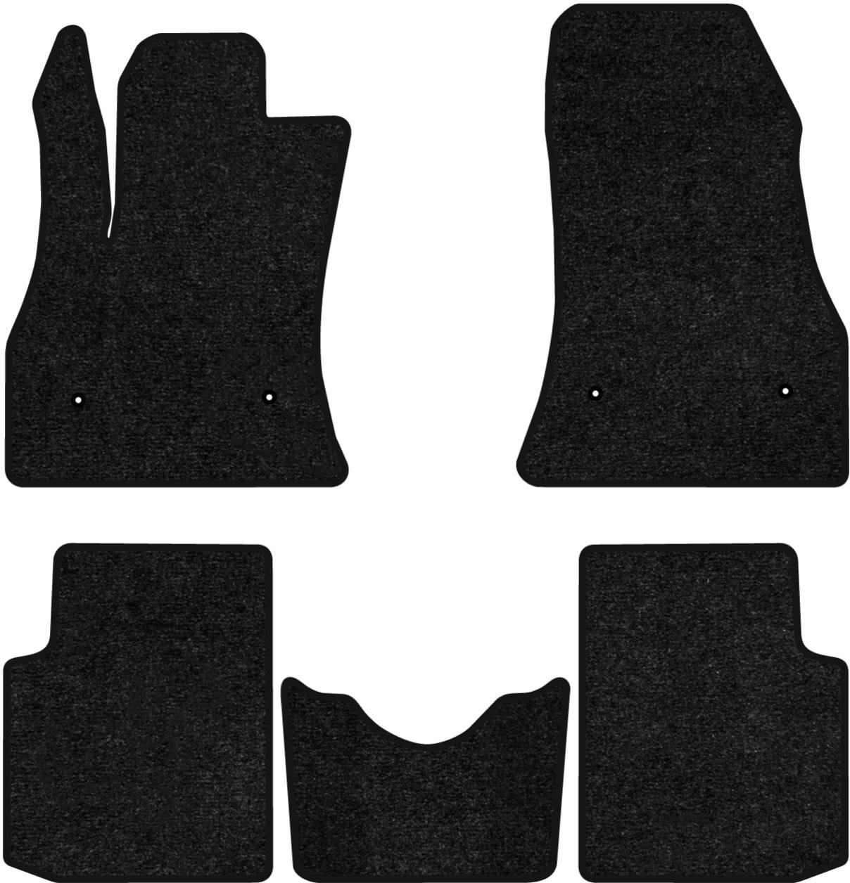 Коврики ворсовые в салон авто EVAtech Standard для Fiat 500L 2012 1 поколение Minivan EU черный кант FT1557CV5FL4VEB