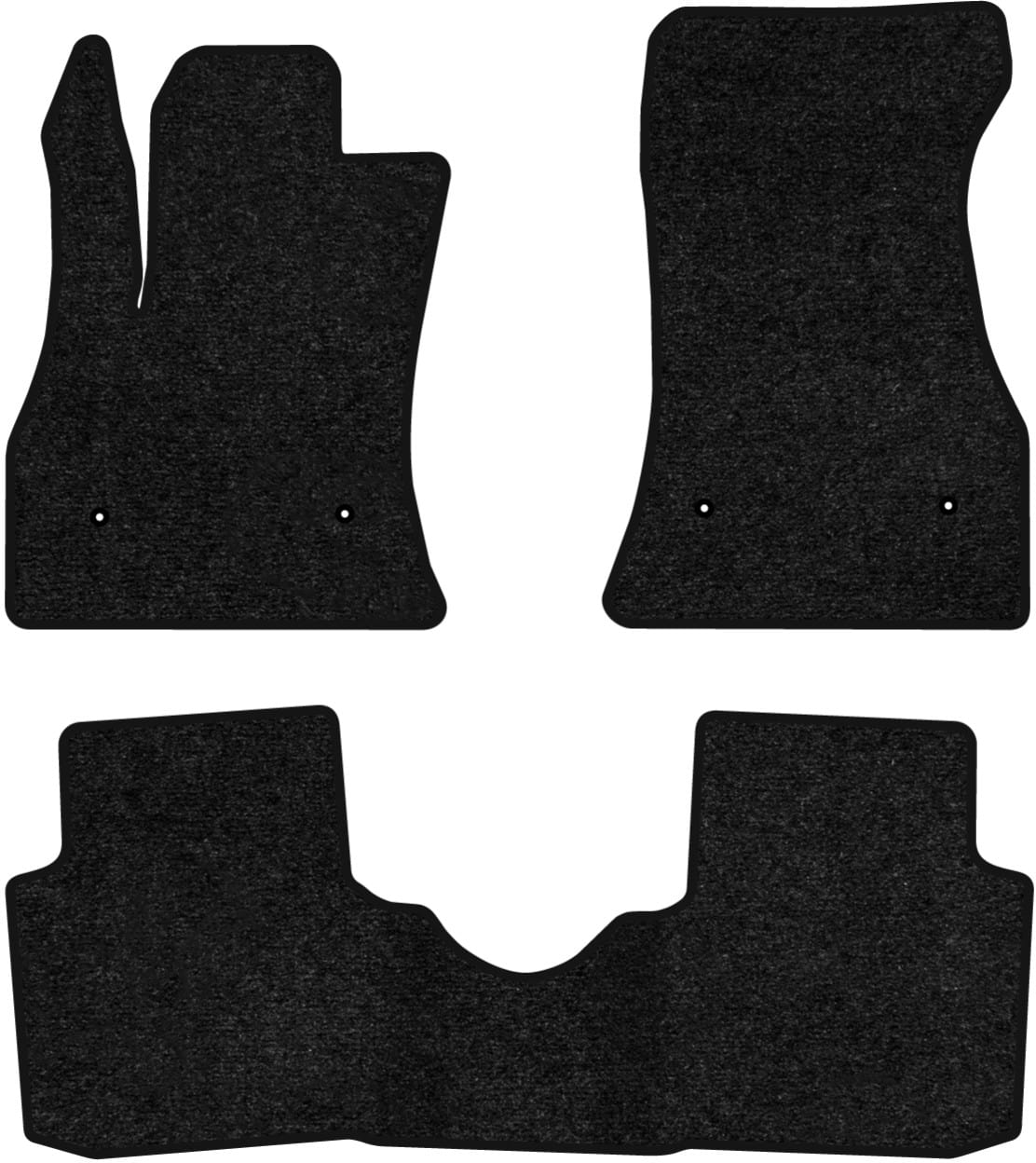 Килимки ворсові в салон авто EVAtech Standard для Fiat 500L 2012 1 покоління Minivan EU чорний кант FT1557Z3FL4VEB