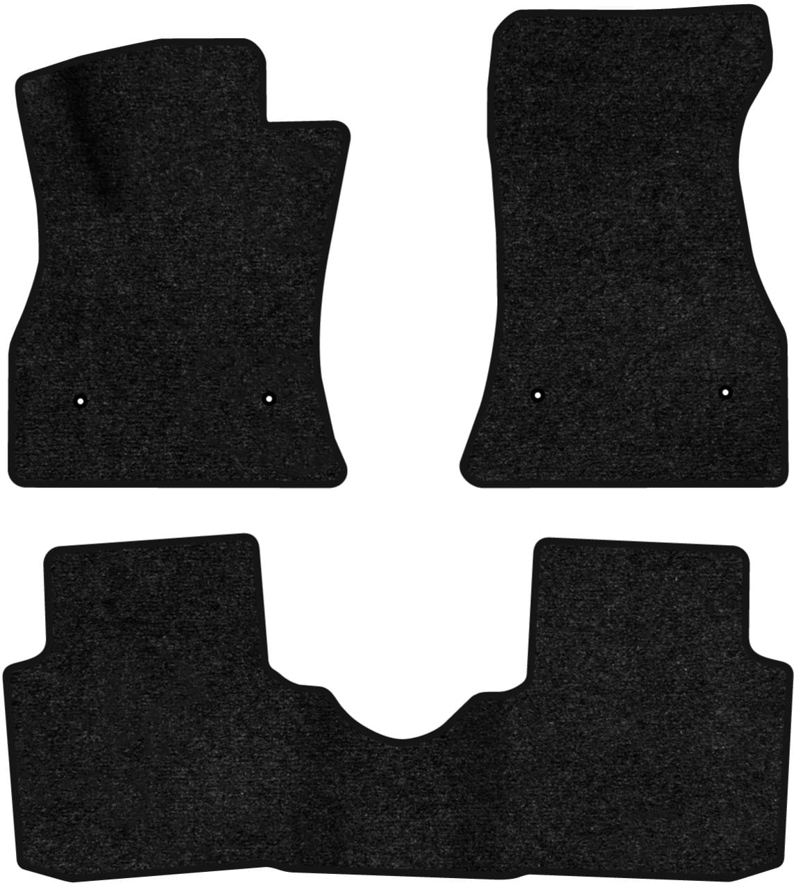 Коврики ворсовые в салон авто EVAtech Standard для Fiat 500L 2012 1 поколение Minivan EU черный кант FT1557ZD3FL4VEB