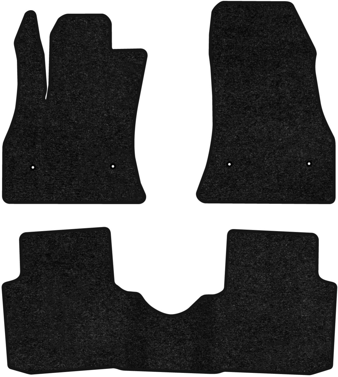 Коврики ворсовые в салон авто EVAtech Standard для Fiat 500L 2012 1 поколение Minivan EU черный кант FT1557ZV3FL4VEB