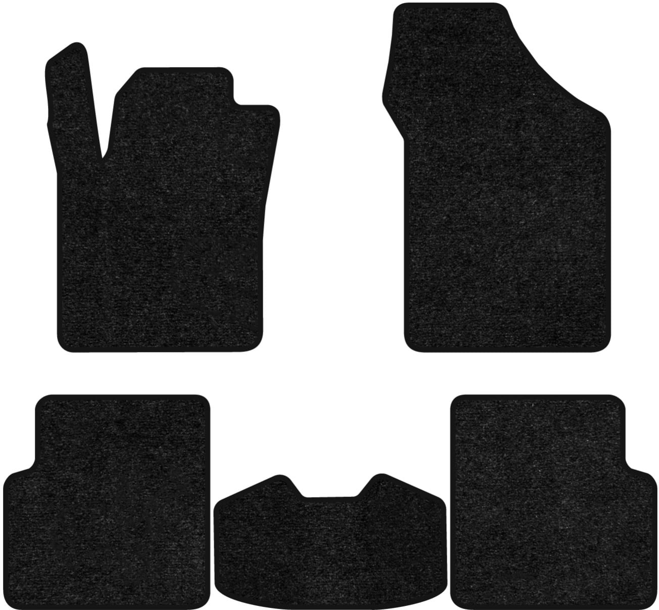 Коврики ворсовые в салон авто EVAtech Standard для Fiat Stilo 2001-2008 1 поколение Htb EU черный кант FT21977CV5VEB