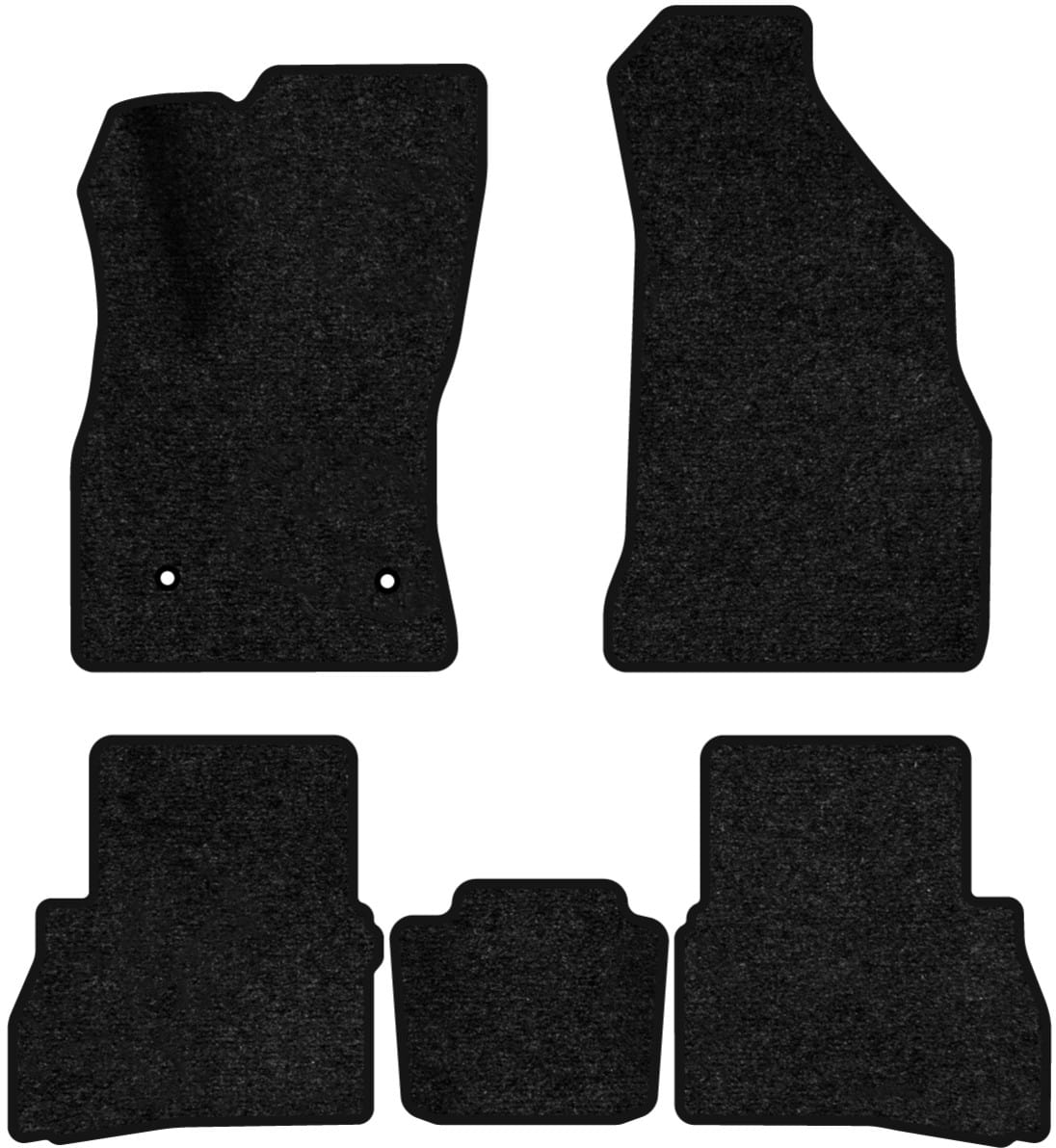 Коврики ворсовые в салон авто EVAtech Standard для Fiat Doblo (263) AT 2010-2014 2 поколение Minivan EU черный кант FT34088CE5TL2VEB