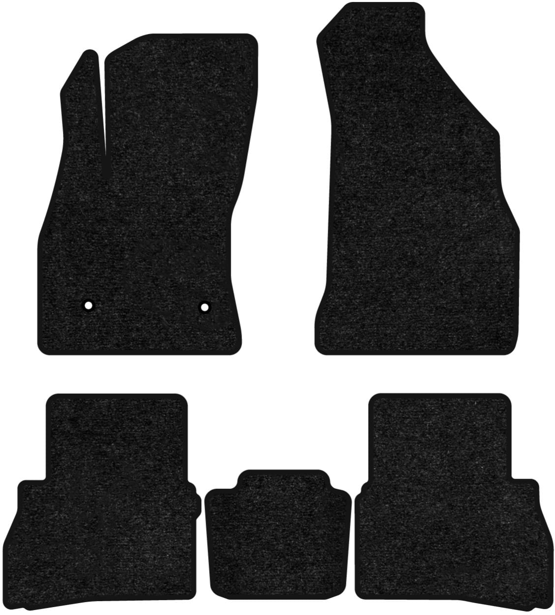 Коврики ворсовые в салон авто EVAtech Standard для Fiat Doblo (263) AT 2010-2014 2 поколение Minivan EU черный кант FT34088CV5TL2VEB