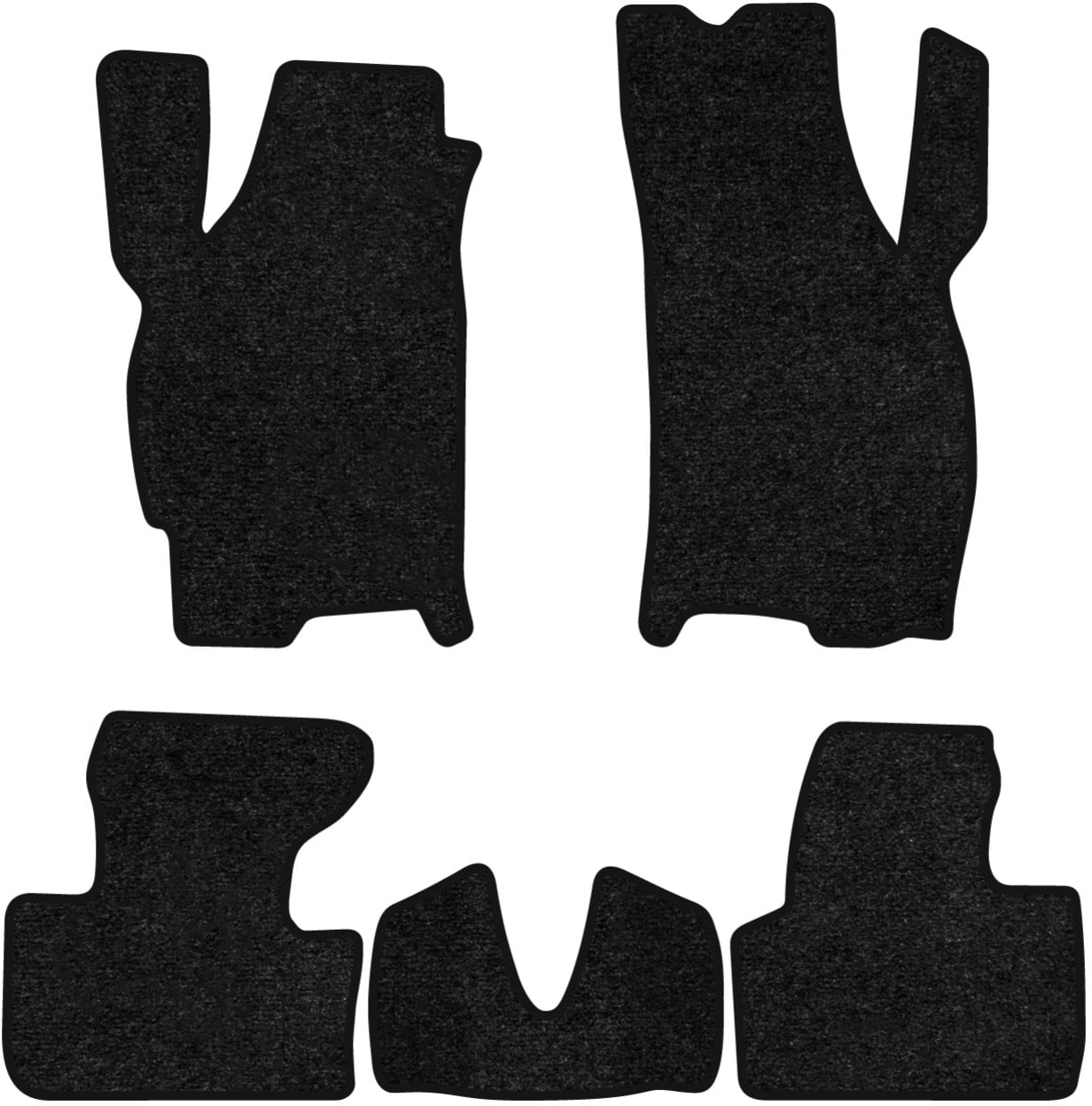 Коврики ворсовые в салон авто EVAtech Standard для Fiat Punto Classic 5-doors 1999-2011 2 поколение Htb EU черный кант FT43149CV5VEB