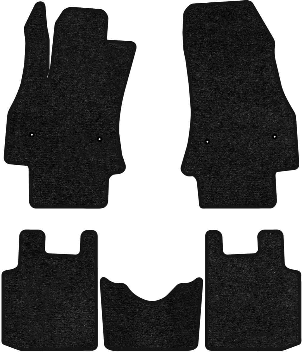 Килимки ворсові в салон авто EVAtech Standard для Fiat 500L 2012 1 покоління Minivan USA чорний кант FT44213CV5FL4VEB