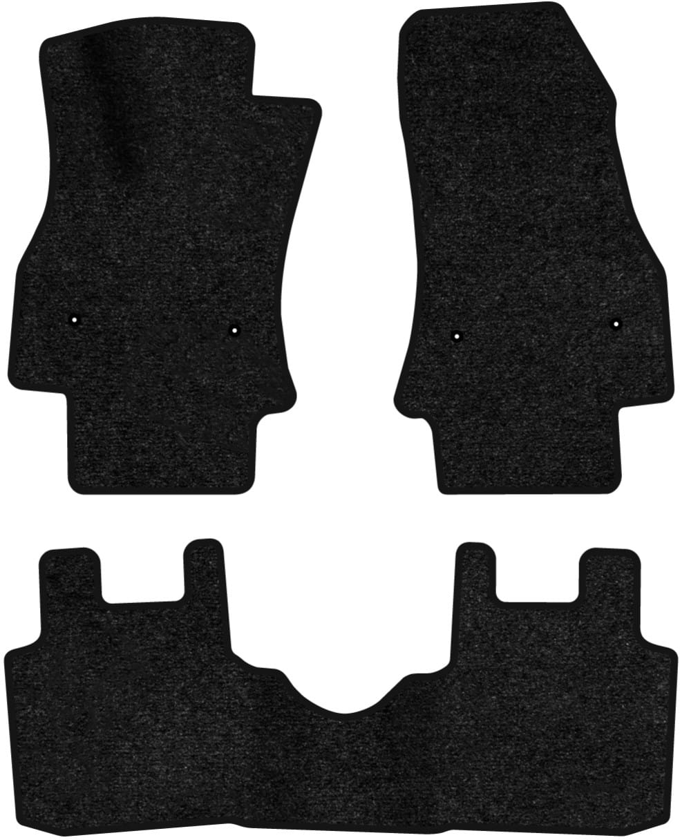 Килимки ворсові в салон авто EVAtech Standard для Fiat 500L 2012 1 покоління Minivan USA чорний кант FT44213ZE3FL4VEB