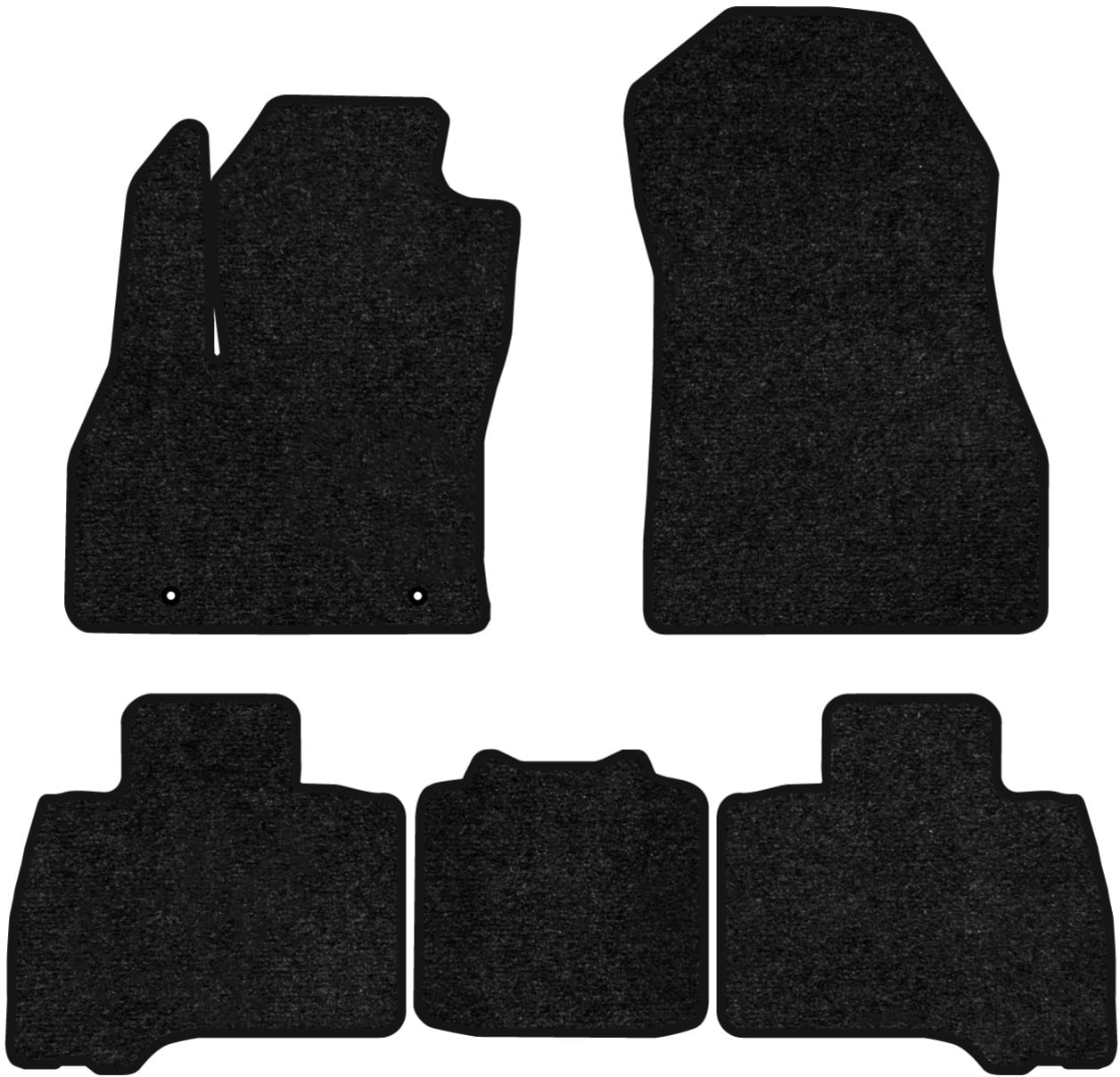 Килимки ворсові в салон авто EVAtech Standard для Fiat Fiorino Qubo 2008 3 покоління Minivan EU чорний кант FT53718C5FL2VEB