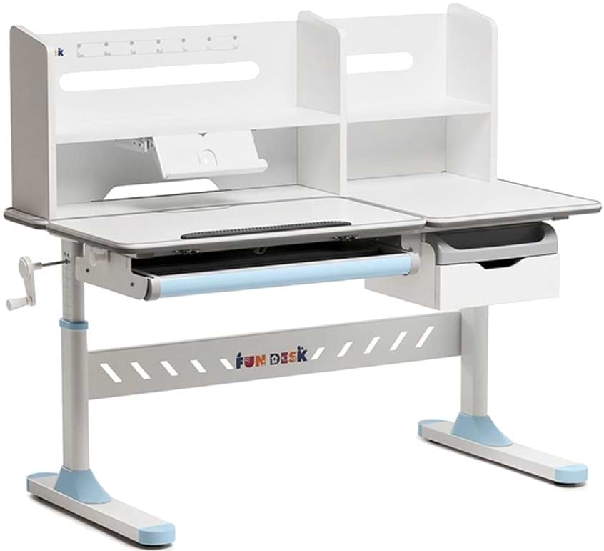 Парта школьная FunDesk FIORE II BLUE (1+1+1) - Фото 1