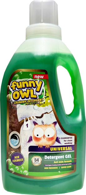 Гель для стирки Funny Owl Universal 1,62 л (5903855500976) - Фото 1