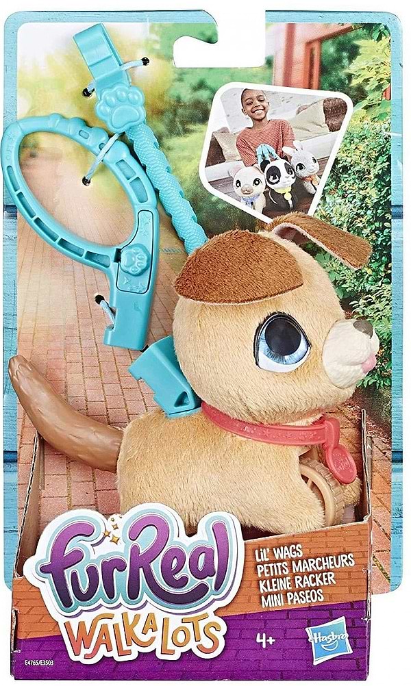 Фото - Інтерактивна іграшка Hasbro FurReal Friends Маленький Вихованець на повідку (E4765 FRR WALKALOTS LIL WAGS DOG A)