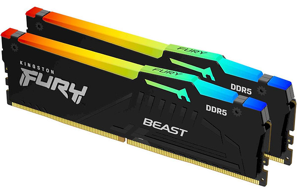 Фото - Память DDR Kingston FURY 64 GB (2x32GB) DDR5 6400 MHz Beast RGB EXPO (KF564C32BBEAK2-64)