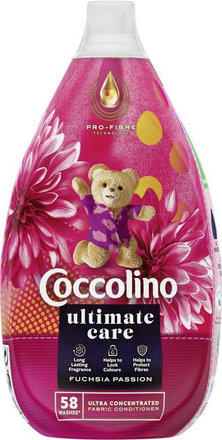 Ополіскувач для білизни Coccolino  Ultimate Care Fuschia passion 870 мл - Фото 1