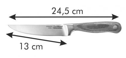 Фото - Ніж кухонний tescoma 884812 Feelwood 13 см