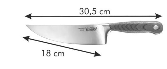 Фото - Ніж кухонний tescoma 884820 Feelwood 18 см
