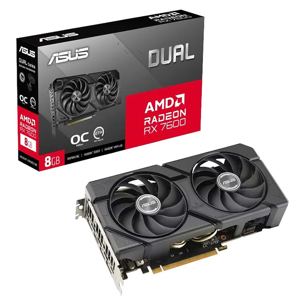 Фото - Відеокарта Asus Radeon RX 7600 8GB GDDR6 DUAL OC EVO (DUAL-RX7600-O8G-EVO)