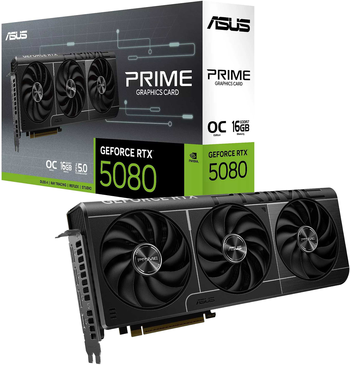 Відеокарта Asus GF RTX 5080 16GB GDDR7 Prime Evo OC (PRIME-RTX5080-O16G-EVO)