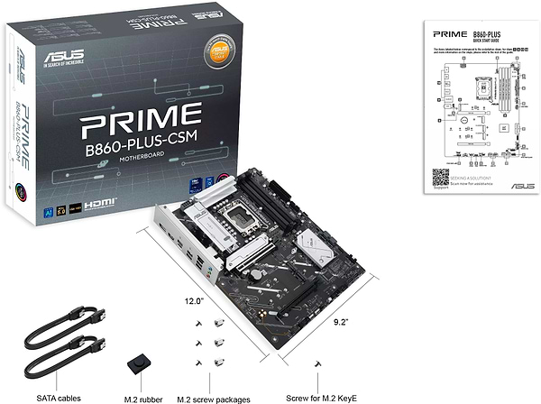 Фото - Материнська плата Asus PRIME B860-PLUS-CSM
