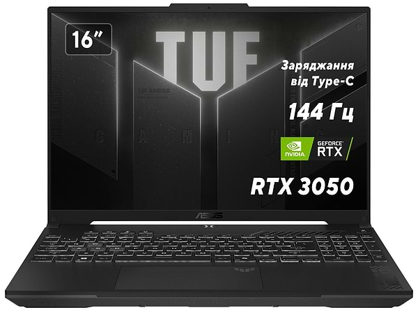 Фото - Ноутбук ігровий Asus TUF Gaming F16 FX607VJ-RL033 Mecha Gray Фото - Ноутбук ігровий Asus TUF Gaming F16 FX607VJ-RL033 Mecha Gray
