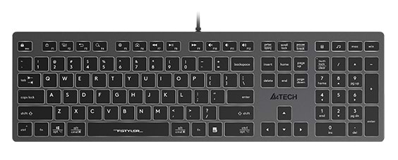 Фото - Клавіатура дротова A4tech FX60 USB Grey White backlit