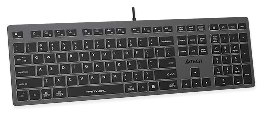 Фото - Клавіатура дротова A4tech FX60 USB Grey White backlit