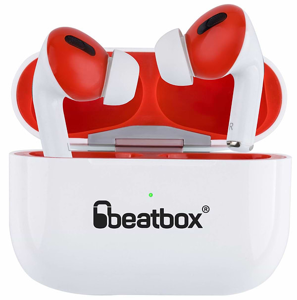 Фото - Наушники вкладыши беспроводные TWS BeatBox PODS PRO 1 Wireless charging white-red (bbppro1wcwr)