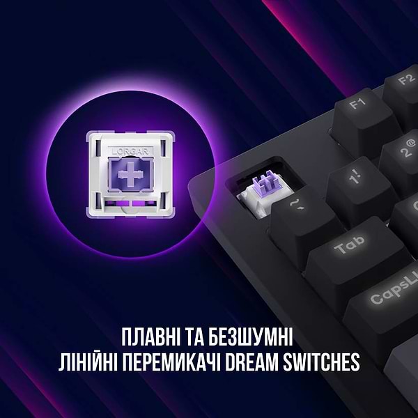 Фото - Клавіатура дротова ігрова Lorgar Azar 514 RGB EN/UA Gaming Wired White (LRG-GK514W-UA)