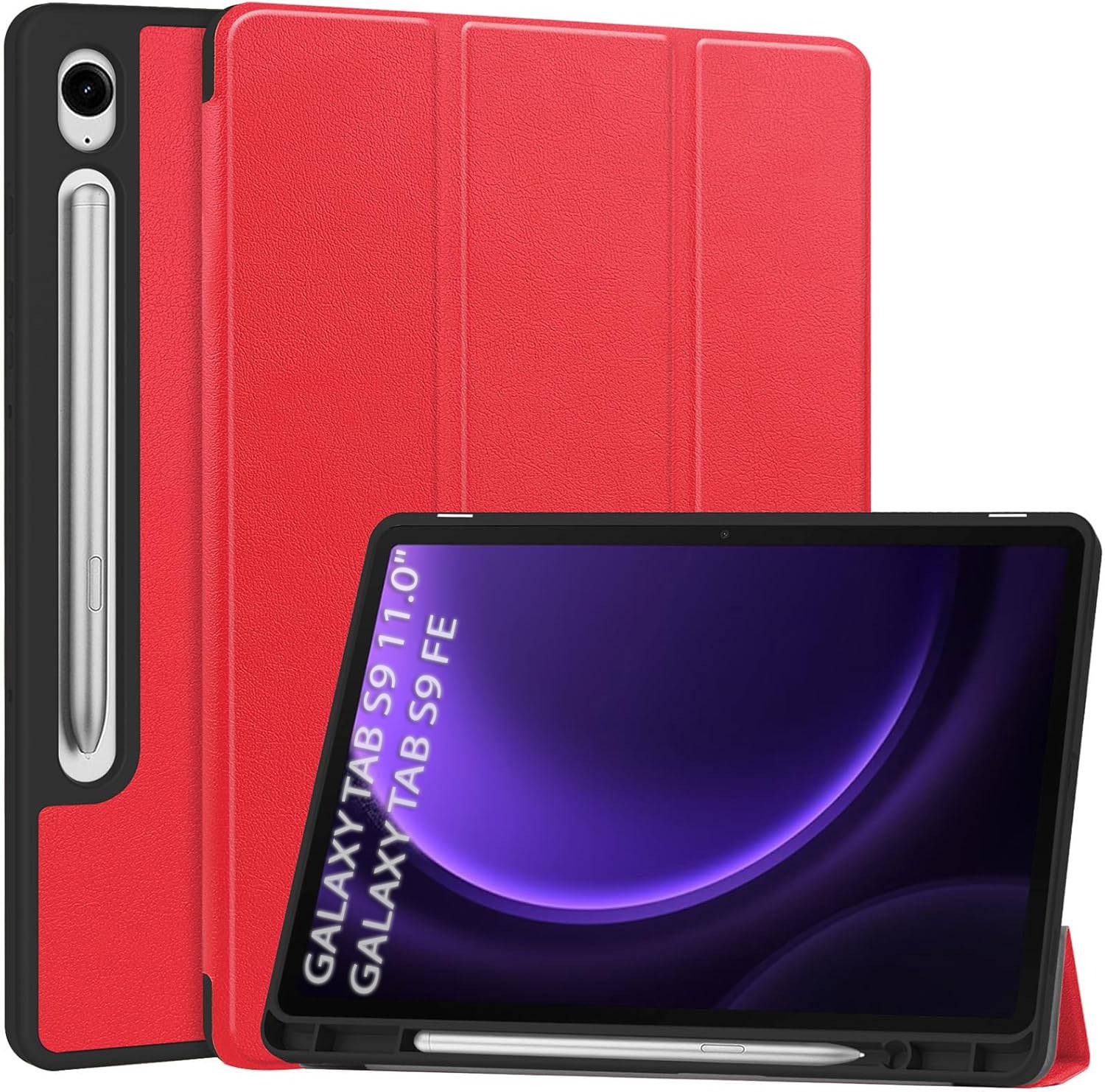 Чохол для планшета BeCover Flexible TPU Mate for Samsung Galaxy Tab S9 (SM-X710/SM-X716)/S9 FE (SM-X510/SM-X516B) 11.0" Red (712531) - Фото 1
