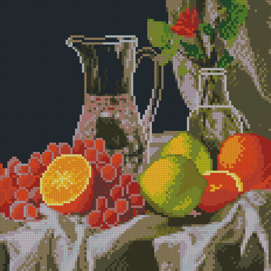 Алмазний живопис Strateg Свіжі плоди 30х30 (FZ3030-32)