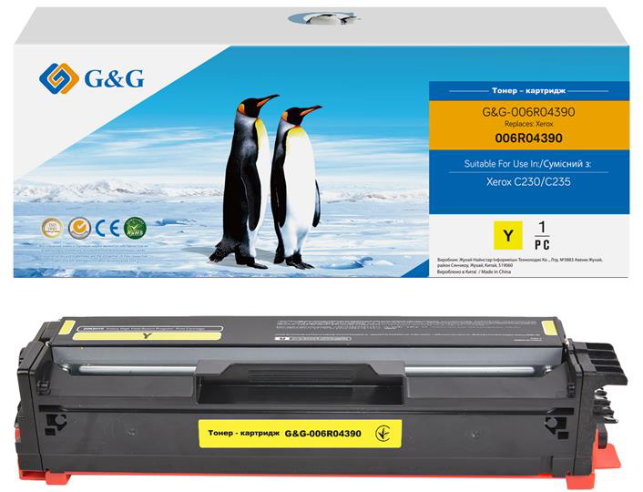 Картридж-тонер G&G for Xerox C230/C235 Yellow (G&G-006R04390)