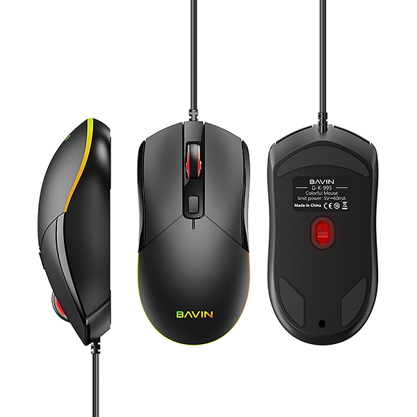 Фото - Миша дротова ігрова Bavin G-K-995 RGB Optical USB Black