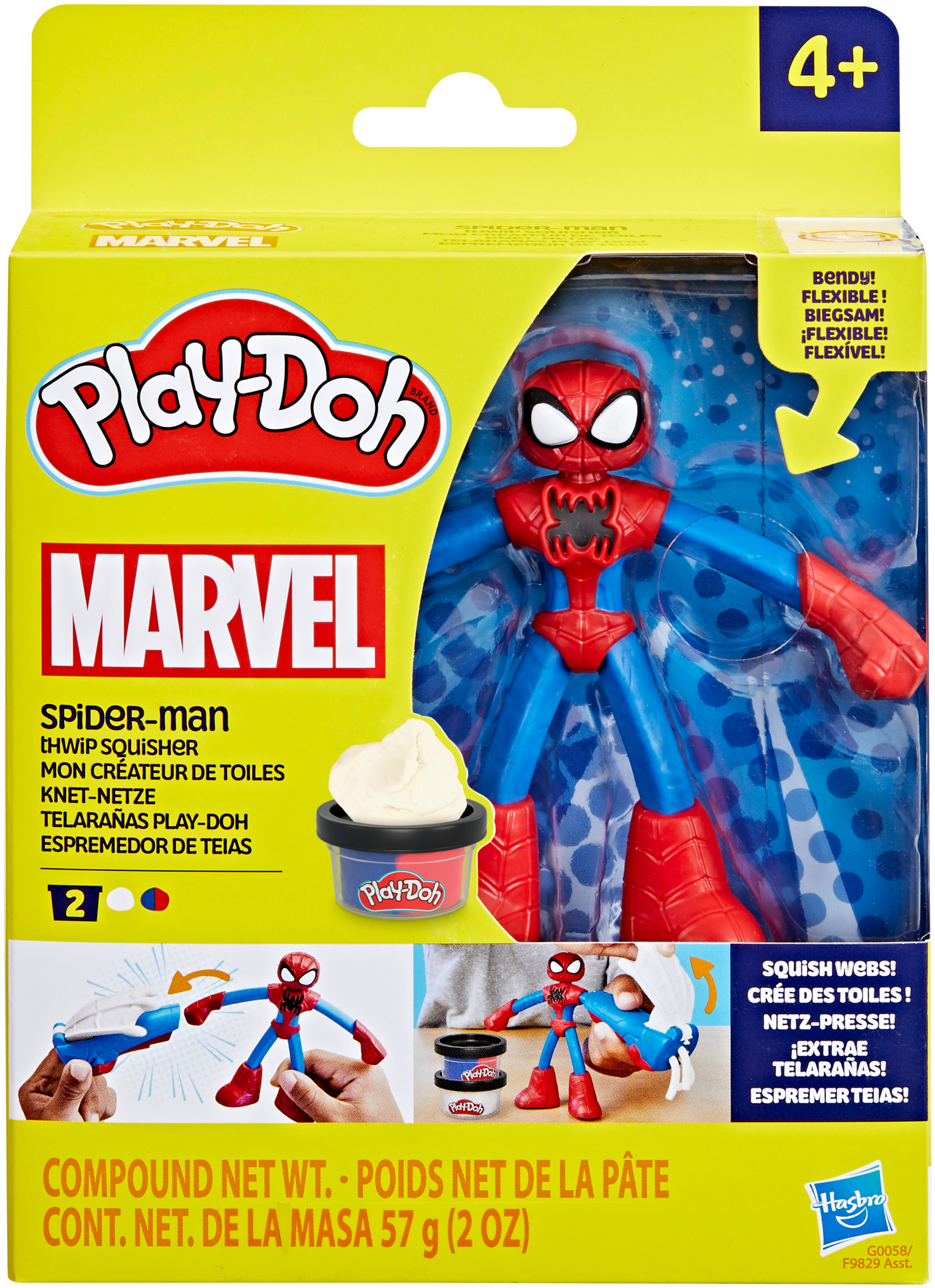 Купити Набори для ліплення Hasbro Play-Doh ''Герої Marvel'' SPIDERMAN THWIP SQUISHER (F9829_G0058) - Фото 1 Набори для ліплення Hasbro Play-Doh ''Герої Marvel'' SPIDERMAN THWIP SQUISHER (F9829_G0058) - Фото 1