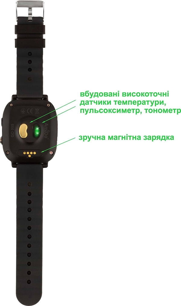 Фото - Уцінка - Дитячий годинник AmiGo GO005 4G WIFI Thermometer Black #