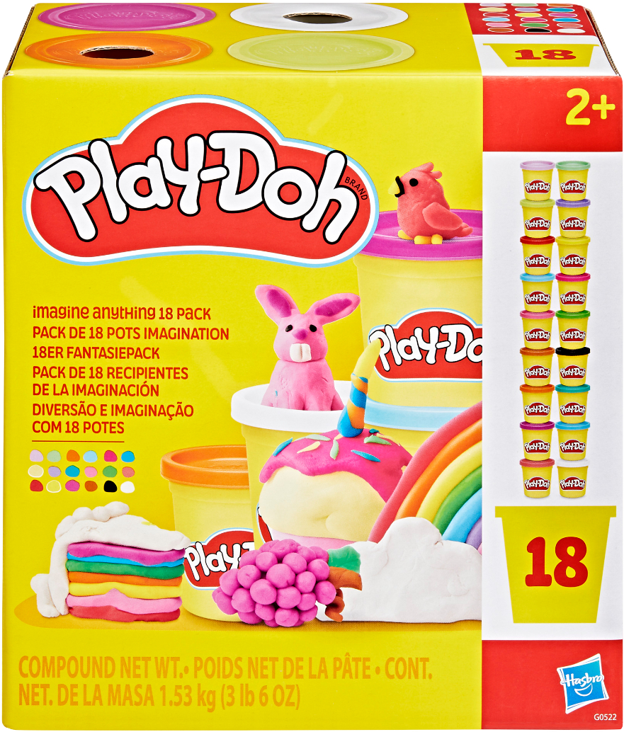 Расходники Hasbro Play-Doh 18 баночек (G0522)