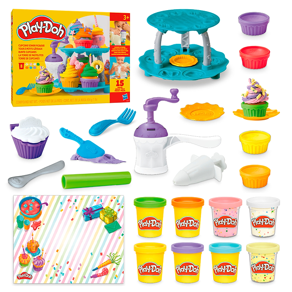 Фото - Набори для ліплення Hasbro Play-Doh Вежа капкейків (G0529)