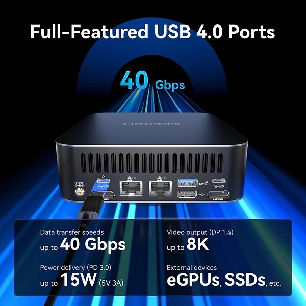 Фото - Неттоп GEEKOM GT1 Mega Intel U5-125H (GMGT1Mega-U5-125H-321-EU)