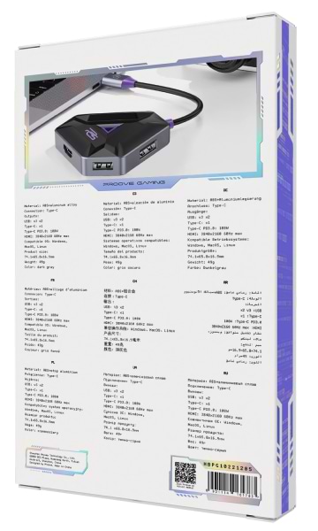 Фото - Хаб USB Proove Gaming Spectre Dark Gray (HBPG10221205)