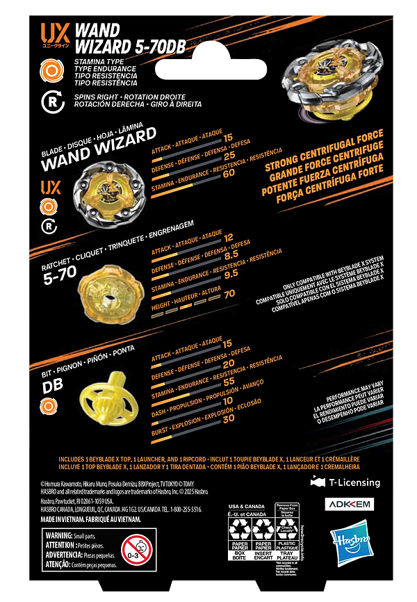 Фото - Волчок Hasbro ELMHURST с пусковым устройством серии "Beyblade X" (G0175_G1537)